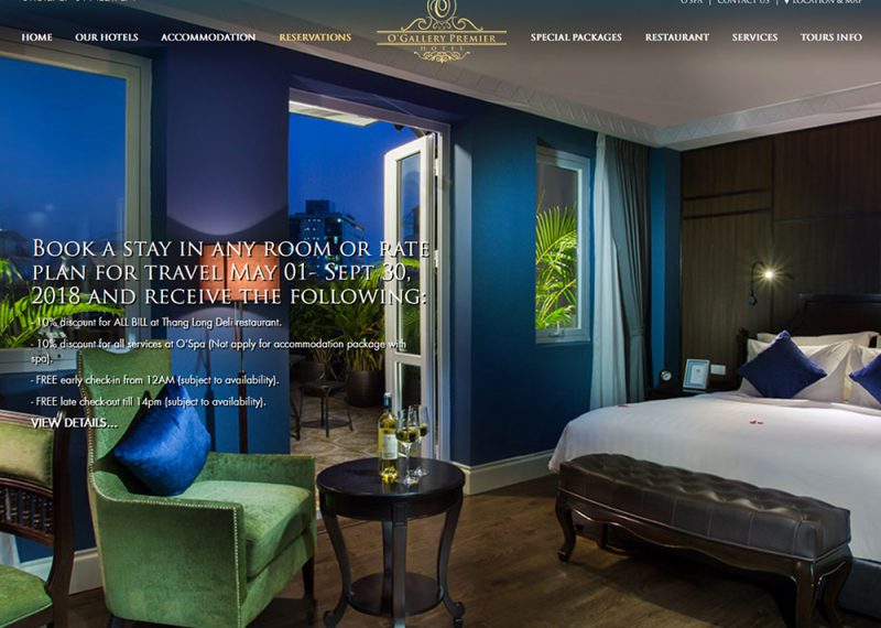 Ogallery Permier Hotel Website