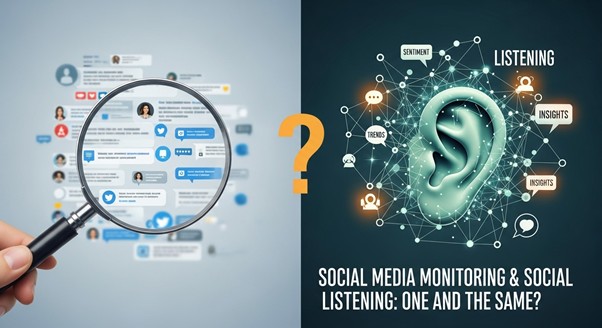 So sánh social media monitoring và social listening