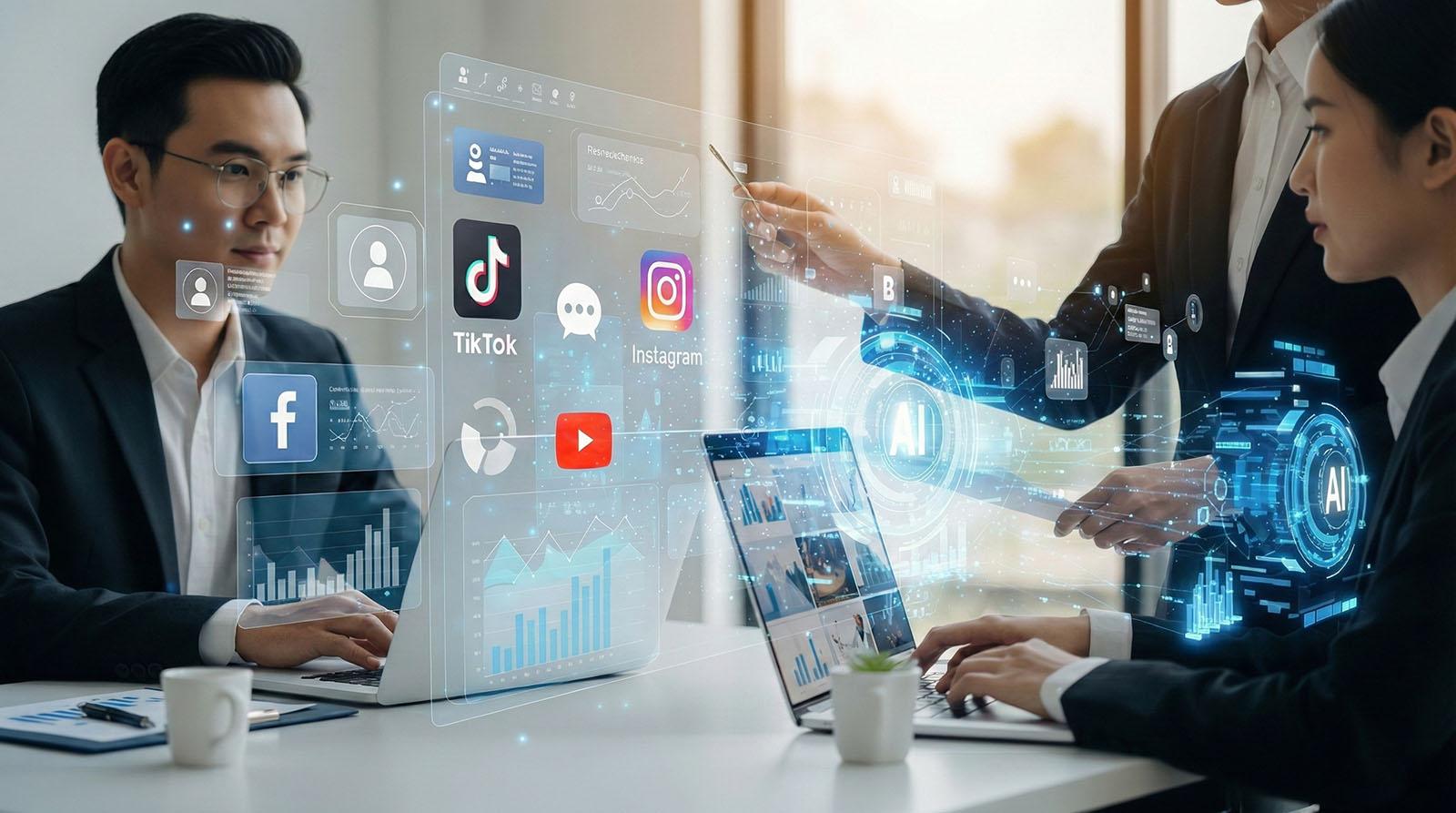 Nhóm chuyên gia sử dụng AI để phân tích dữ liệu từ các nền tảng mạng xã hội như TikTok, Facebook, Instagram, YouTube