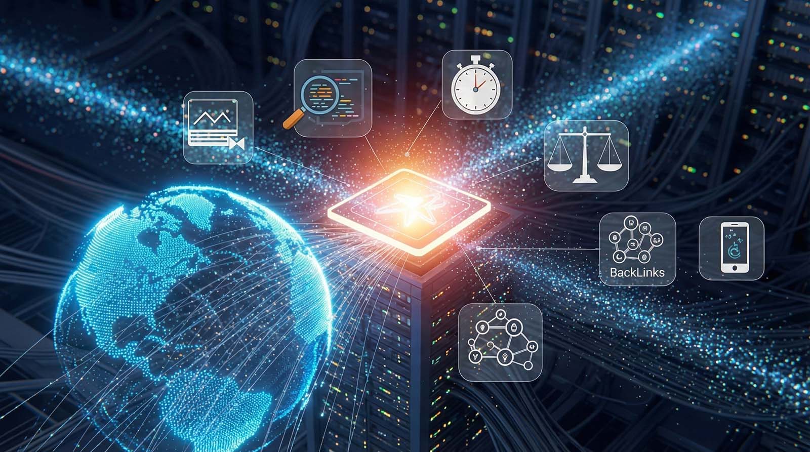 Hình minh họa vai trò của dữ liệu và công nghệ trong phân tích, đo lường và tối ưu marketing số.