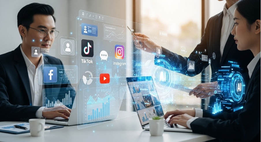 Nhóm chuyên gia sử dụng AI để phân tích dữ liệu từ các nền tảng mạng xã hội như TikTok, Facebook, Instagram, YouTube