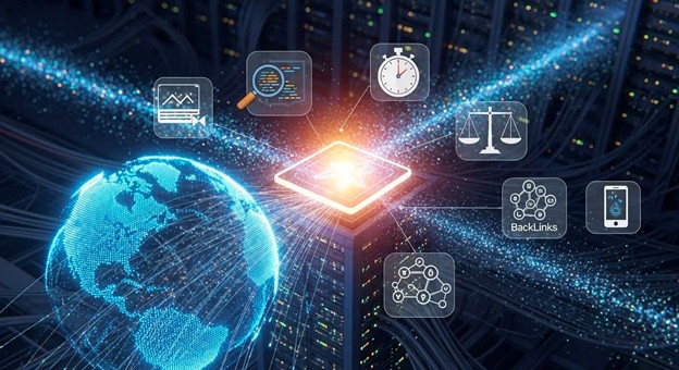 Hình minh họa vai trò của dữ liệu và công nghệ trong phân tích, đo lường và tối ưu marketing số.