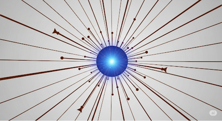 Biểu đồ phân khúc khách hàng với các nhóm hình học đại diện cho đặc điểm và hành vi khác nhau