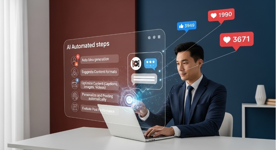 Người dùng cầm điện thoại hiển thị giao diện hồ sơ video ngắn trên nền tảng Vurse với phông nền số động